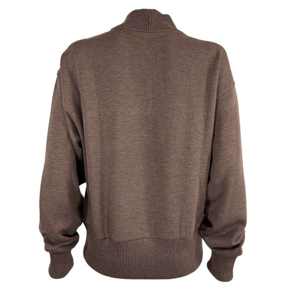 Varley Cozy Brown Sally Half Zip Sweatshirt Size S - Picture 3 of 4